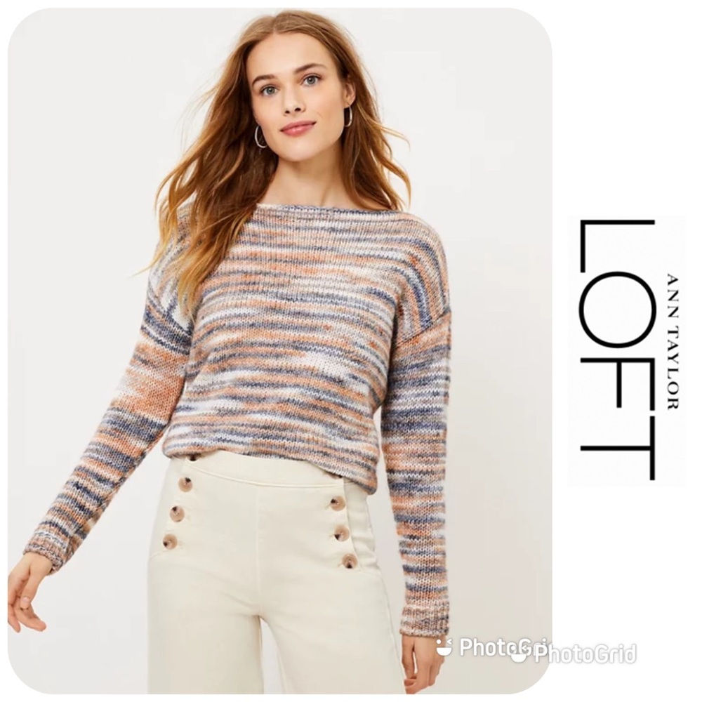 NWT LOFT Space Dye Sweater Sz XS $69.50! - Picture 1 of 4